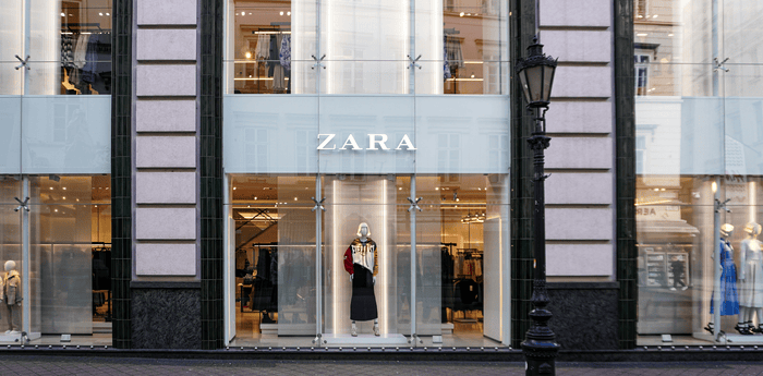an image of a shop front that says Zara